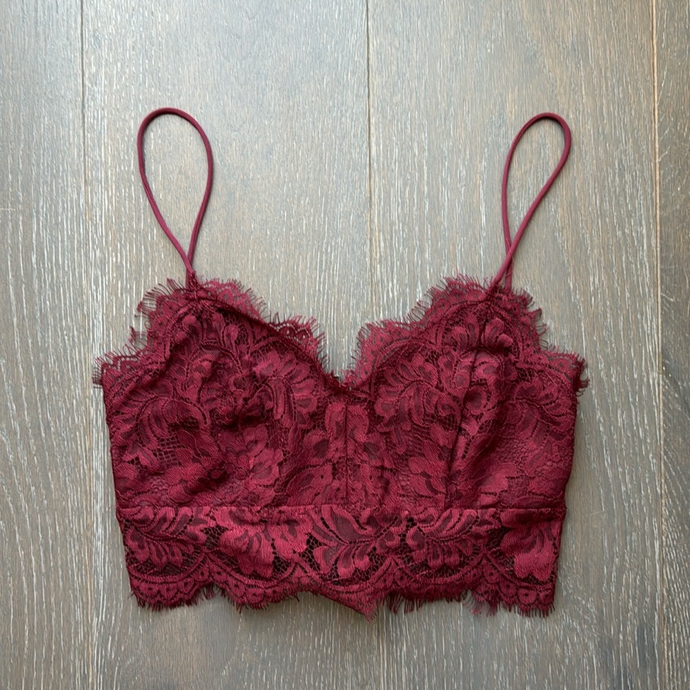 Topshop Lace Crop Top